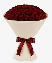 Букет 101 Бордовая роза Блэк Бакарра в Парфино
