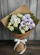 Букет цветов из:  Хризантемы и Розы в Парфино