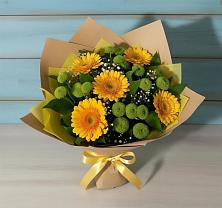Букет цветов из:  Герберы и Хризантемы в Парфино