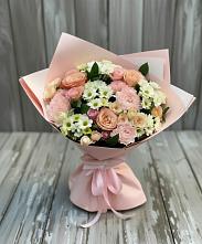 Букет цветов из:  Гвоздики, Розы и Хризантемы в Парфино