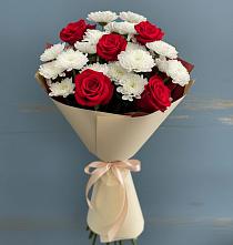 Букет цветов из:  Розы и Хризантемы в Парфино