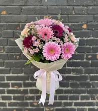 Букет цветов из:  Герберы и Хризантемы в Парфино
