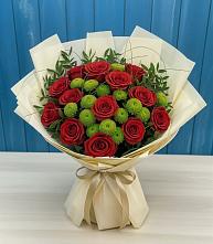 Букет цветов из:  Розы и Хризантемы в Парфино