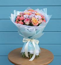 Букет цветов из:  Хризантемы и Розы в Парфино