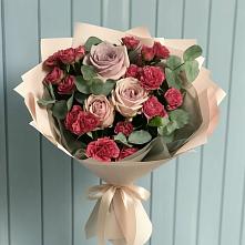 Букет цветов из:  Гвоздики и Розы в Парфино