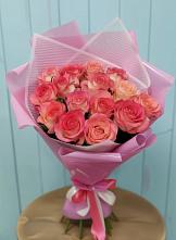 Букет 15 Розовых роз Равель #REPLACE_PRED# Парфино