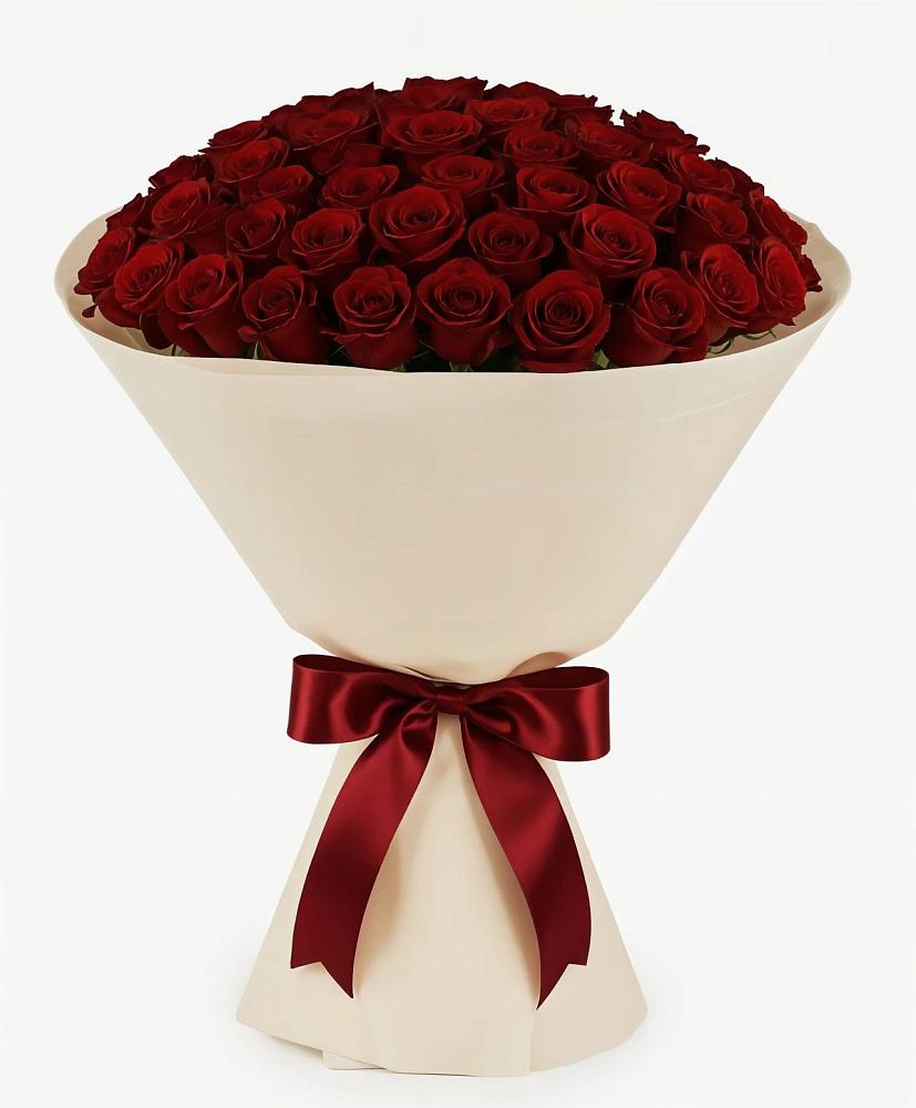 Букет 101 Бордовая роза Блэк Бакарра в Парфино