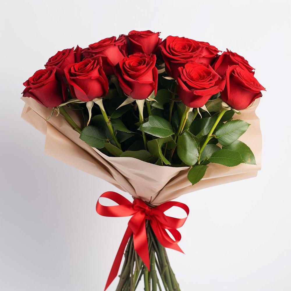 Букет 11 Красных роз Эдлесс Лав в Парфино