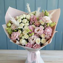 Букет цветов из:  Альстромерии и Розы в Парфино